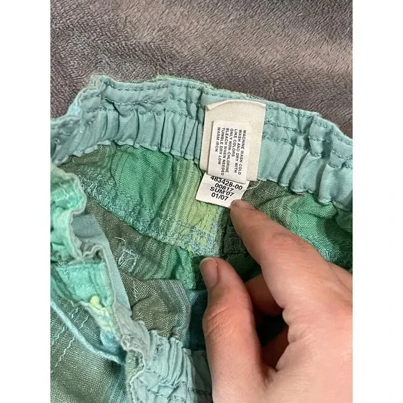 Baby Gap 2007 Cottagecore Size 3T Pastel Blue Lime Green Striped Pants Vibrant - Picture 3 of 4